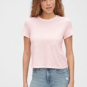 GAP light pink shrunken tee crop